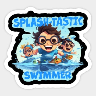 Splash-tastic Swimmer Sticker